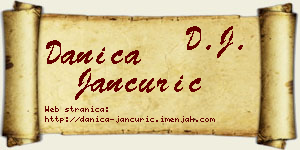 Danica Jančurić vizit kartica